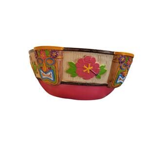 Tiki Bar Plastic Bowl Polynesian Hawaiian Luau Party Warrior